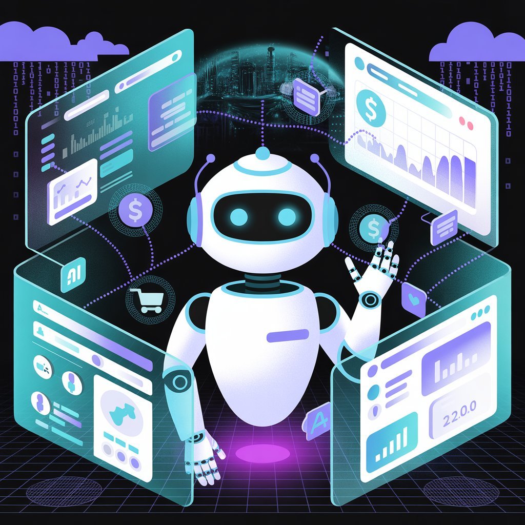 AI powered robot working in factory improving productivity